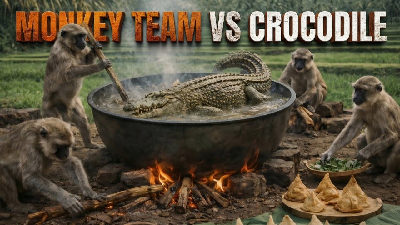 Savage MONKEY vs GIANT CROCODILE | Brutal Jungle Survival 