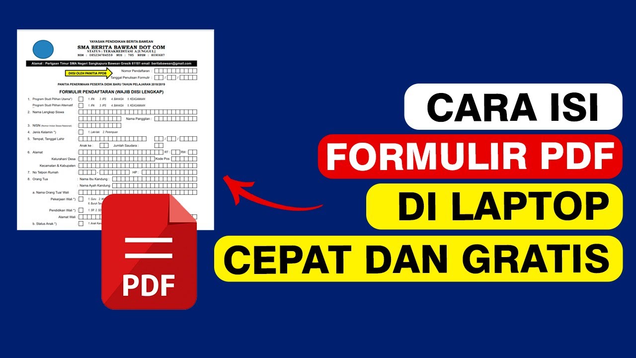 Cara Mengisi Formulir PDF Di Laptop Cepat Dan Gratis YouTube