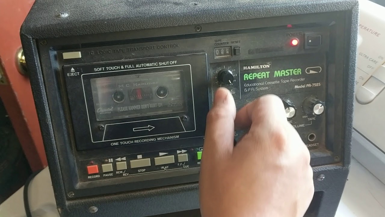 Hamilton Repeat Master PA-7525 Cassette Player With Speed Controller Built In Amplifier
