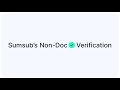 Sumsub  nondoc verification