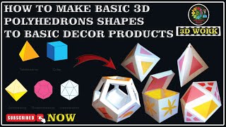 How To Make Regular Polyhedrons Shapes To Decor Product😱|#art #craft #viral