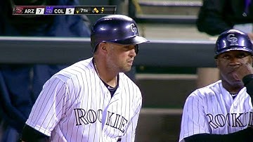 ARI@COL: Cuddyer grounds an RBI single up the middle