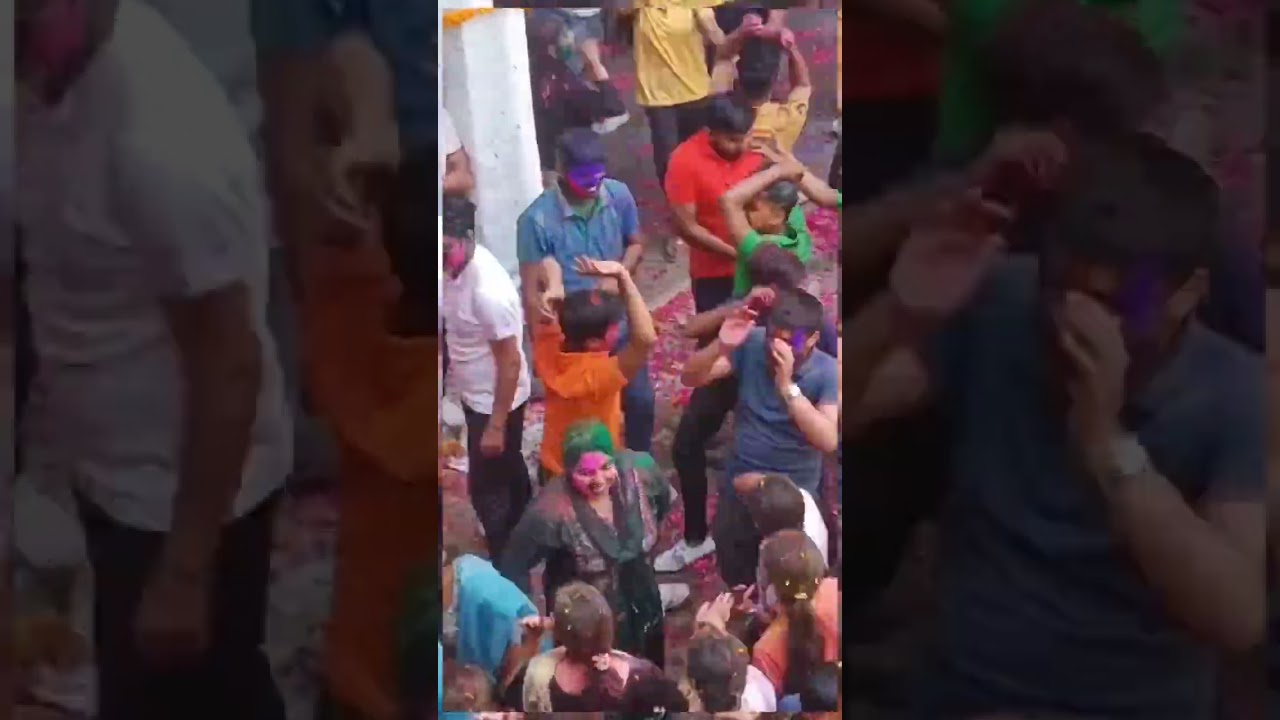 holi celebration in my college 
