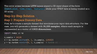 Celebrity How to Fix the Dimension Error When Using LSTM with TFIDF Input Net Worth