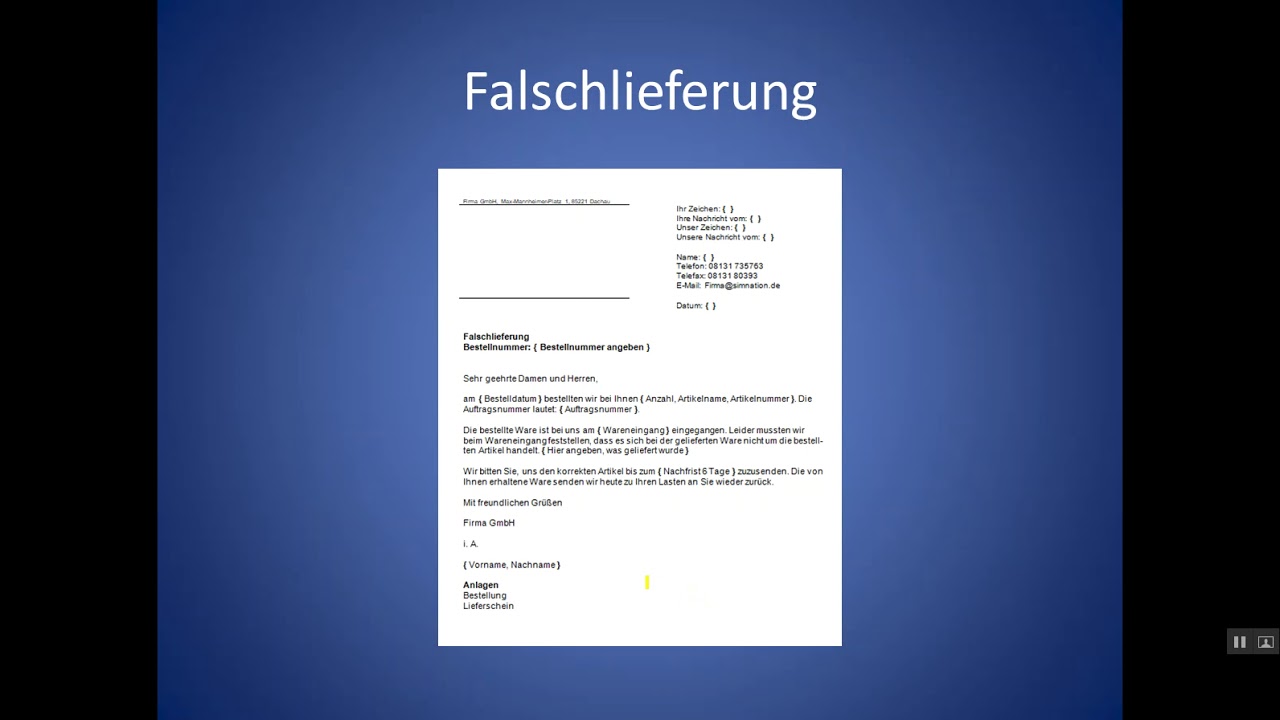New Geschäftliche Korrespondenz Teil 2
