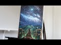 Painting a Night Sky with Acrylics | Painting with Ryan