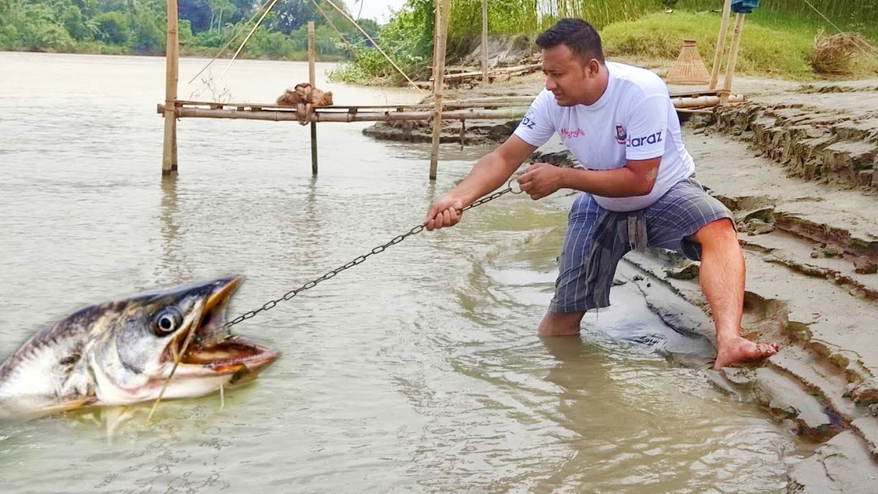 🐟Amazing Catching Big Monster Fish By Big Hook ️That's Amazing Fishing