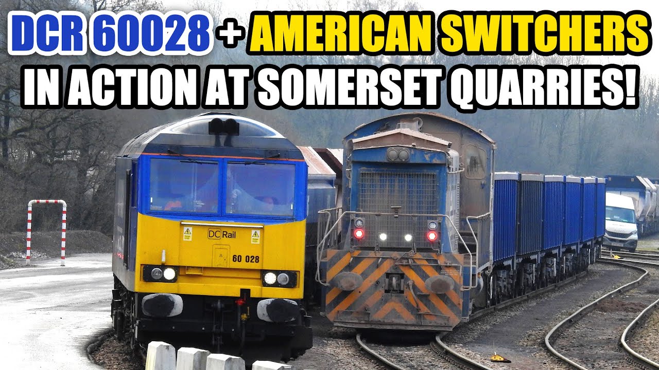 CAPPAGH 60028 heads for MEREHEAD! + AMERICAN EMD SHUNTERS in action at MEREHEAD & WHATLEY QUARRIES!