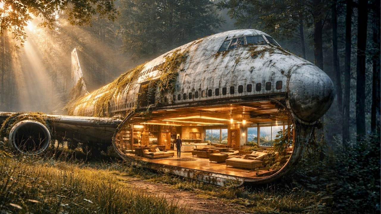 I Turned an Abandoned Boeing 747 into a Luxury House (ASMR)