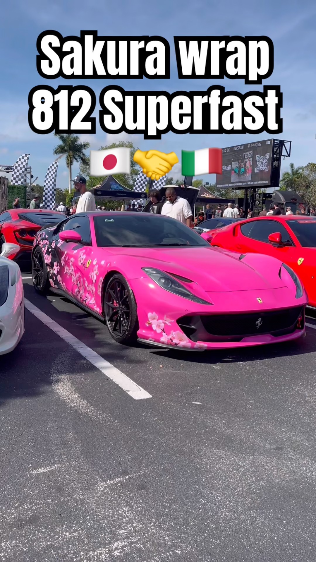 Sakura wrap Ferrari 812 Superfast #ferrari #sakura #cherry
