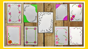 10 Simple First Page Design/ Project Work Designs /Front Page Design/Cover Page borders