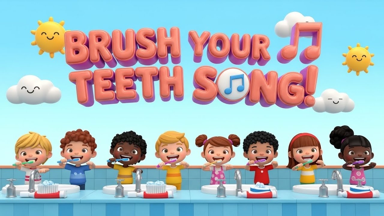Brush Your Teeth Song 🦷✨ | Fun Kids Nursery Rhyme 👶🎶 | Healthy Habits 💖