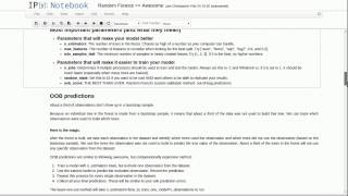 Random Forest Algorithm And Parameters by Jason Sanchez