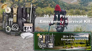 Survival Kit 28 in 1, Gifts for Men Dad Husband Teenage Boy, Survival Gear and Equipment Supplies Survival Kit 28 in 1, Gifts for Men Dad Husband Teenage Boy, Survival Gear and Equipment Supplies