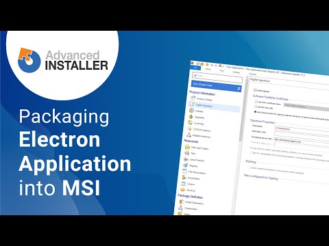 MSI package for an Electron application