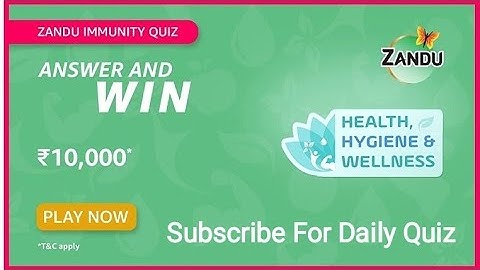 Amazon Zandu Immunity Quiz Answers Today | 24 June 2021