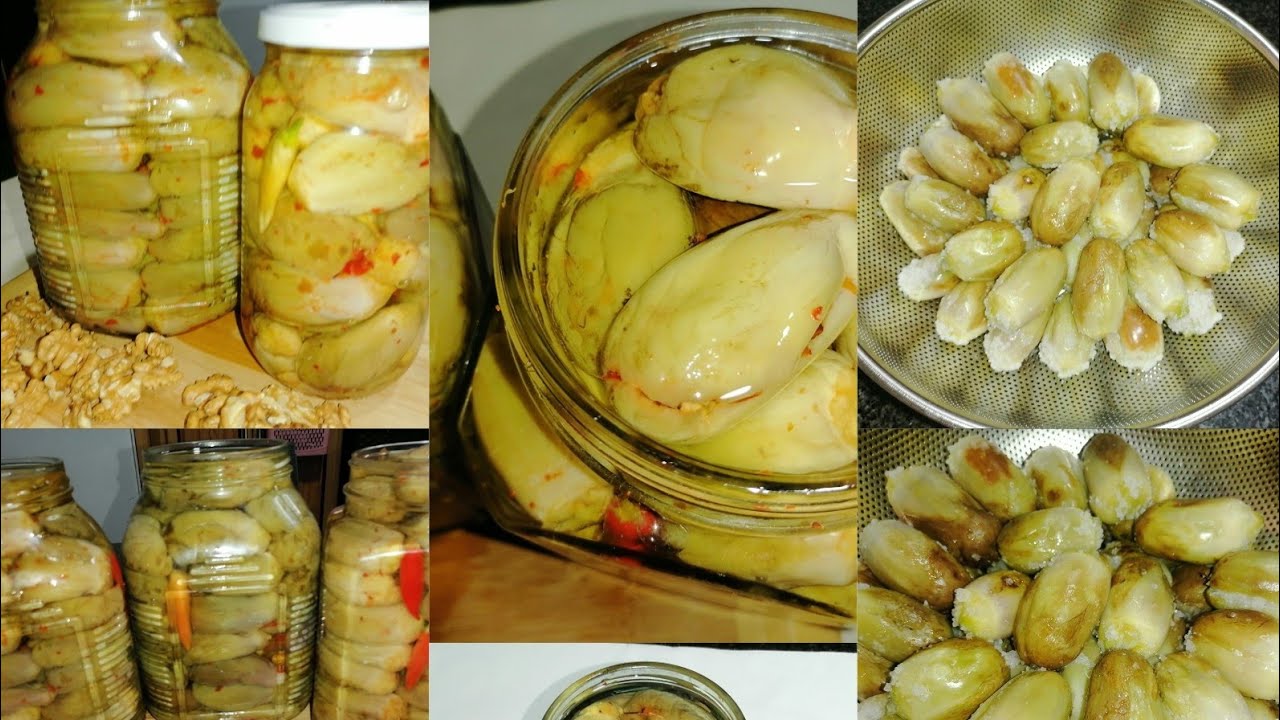 مكدوس الباذنجان عالطريقه اللبنانيه وسر بياض الباذنجان تابعوا الخطوات #قناة_رباب_عياد