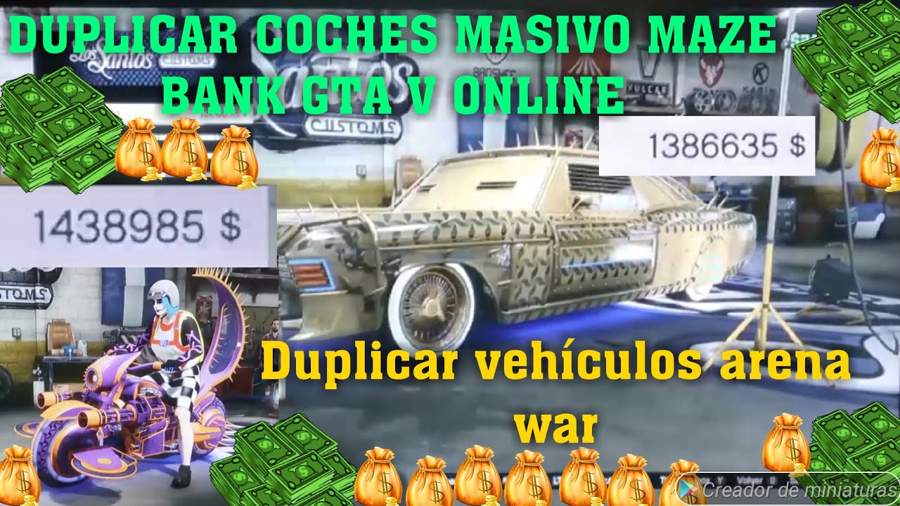 DUPLICAR FÁCIL EN EL MAZE BANK GTA V ONLINE DUPLICAR COCHES DE ARENA WAR FÁCIL