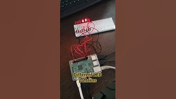Different LED patterns by using Raspberry Pi #raspberrypi