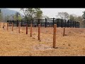 construção de curral em andamento! Mostrando a praça de alimentação.