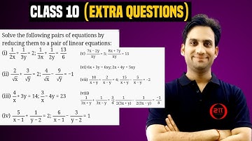 Solve the following pairs of equations by reducing them to a pair of linear equations : (i) 1/2x+1/3