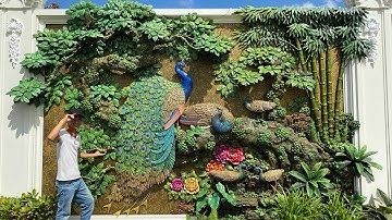 Quá trình lên màu tranh xi măng đắp nổi kênh bong PHU THÊ VIÊN MÃN đẹp - Huy Hiếu 0344909234