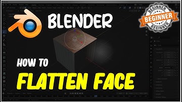 Blender How To Flatten Faces