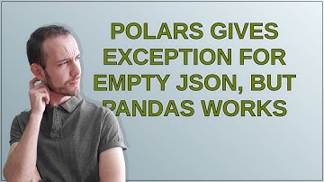 Polars gives exception for empty json, but Pandas works