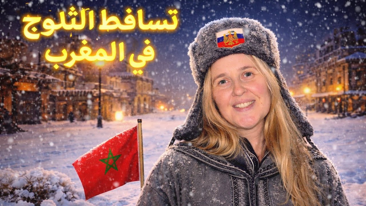 ثلج في المغرب؟! امرأة روسية مصدومة 😱❄️