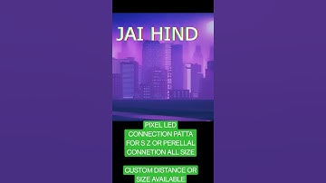 PIXEL LED CONNECTION PATTA FOR S Z OR PERELLAL CONNETION