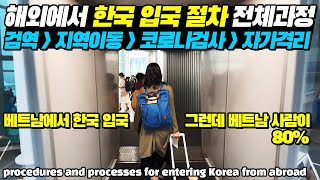 베트남에서 한국 귀국합니다 한국입국절차 검역 코로나검사 자가격리 전체과정 Vietnam to Korea
