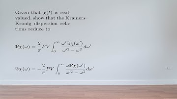 EX: Rewrite Kramers-Kronig for positive frequencies only
