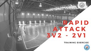 ATTACKING 3V2  2V1| ATAQUE 3V2 2V1| SERANGAN 3V2 2V1| 攻撃3V2 2V1| ATTACCO 3V2 2V1 TRAINING EXERCISE