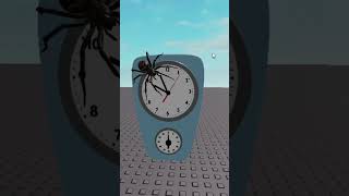 Scary spider on clock with error messages