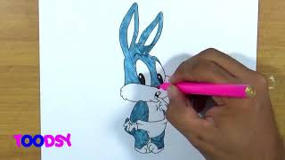 How to Color Cute Baby Bugs In Baby Looney Tunes Coloring Page How to Color Cute Baby Bugs In Baby Looney Tunes Coloring Page