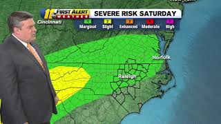Weather forecast: Raleigh area at low risk for severe weather Saturday