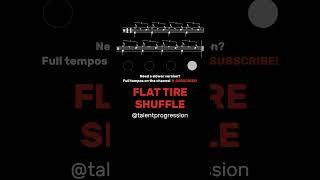 Flat Tire Shuffle │ Drum Tutorial │ Sheet Music + Play-Along | 130 BPM  #Shorts