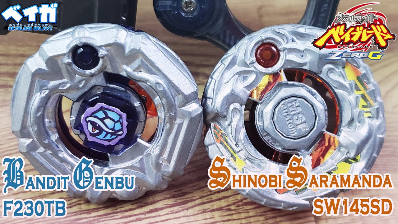 BANDIT GENBU F230TB vs SHINOBI SARAMANDA SW145SD - Metal Fight