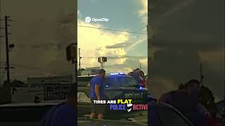 Crazy Driver Runs Over A Cop
