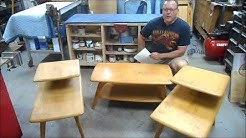 Restoration of Heywood Wakefield Living Room Table Set from 1952 