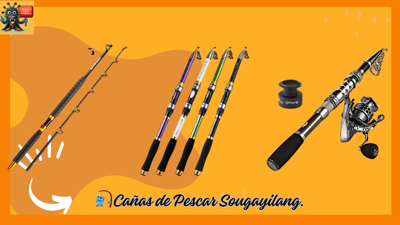 🎣🔥 Las 3 MEJORES Cañas de Pescar Sougayilang BUENAS y BARATAS de 2025✅Calidad Precio