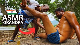 🔱HOGENAKKAL 😴🍂ASMR 65 YEARS 👴🏻OLD MAN SLEEP💆‍♂️MASSAGE | GRANDPA 💪😳IRON HANDS | 🍃NATURAL #massage