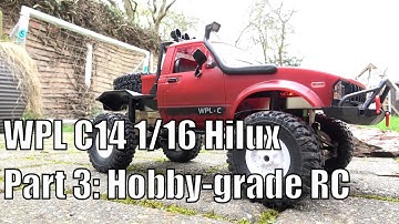 WPL C14  Hilux part 3: fitting hobby-grade RC to kit version