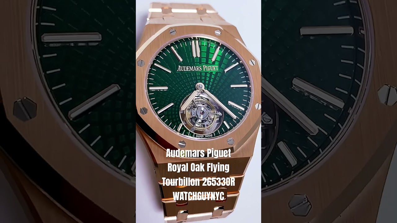 Audemars Piguet Royal Oak Flying Tourbillon Rose Gold 41 Green Dial 26533OR | WATCHGUYNYC