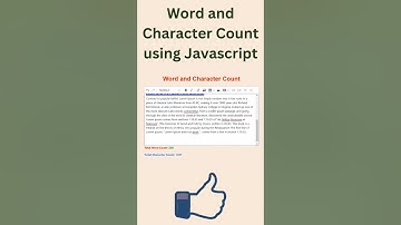 CREATE Your Own Word Counter with Javascript!