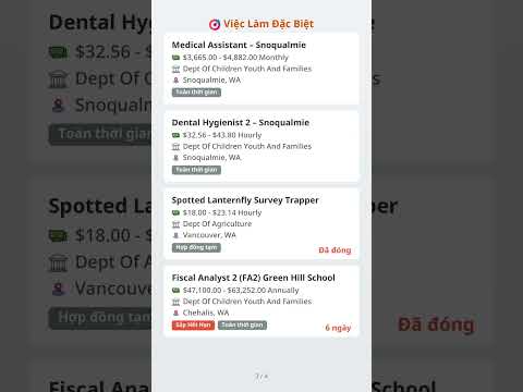 Cơ hội việc làm chính phủ Washington! $120,000+ tại Seattle