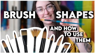 BRUSH SHAPES and how to use them ✶ Gouache & Watercolor brushes