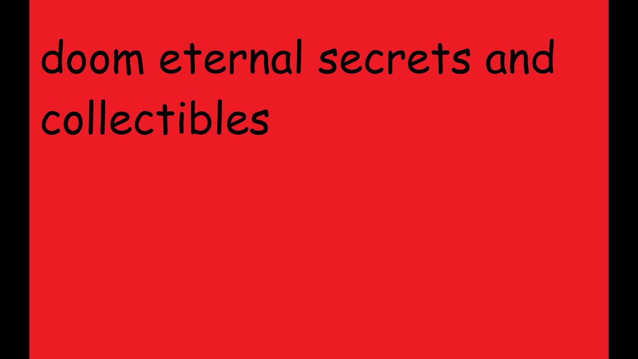 doom eternal secrets episode one