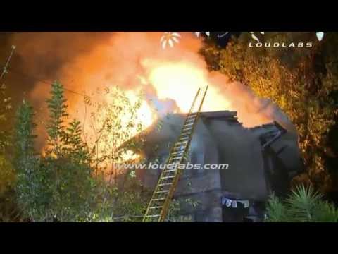 Fourplex Hillside House Fire / Mount Washington   RAW FOOTAGE