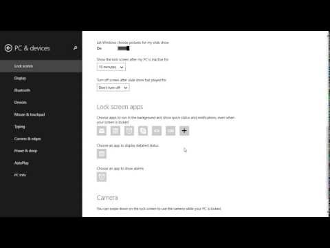 Windows 8.1 Choose which apps offer notifications on the Lock screen